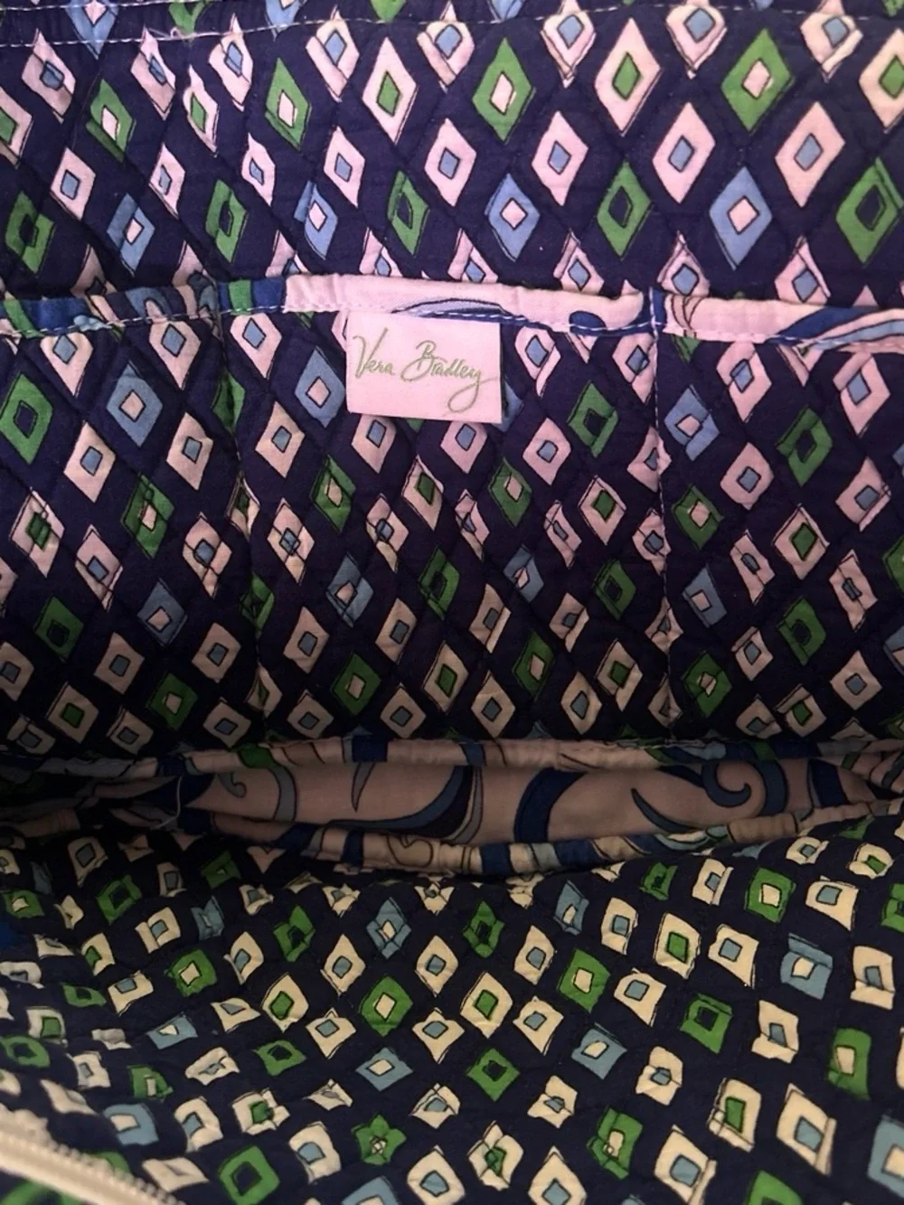 Vera Bradley Blue & Green Quilted Floral Tote
